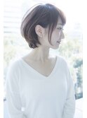 シャンドゥール栄by二股　エアリー感の艶髪ワンカールボブサイド