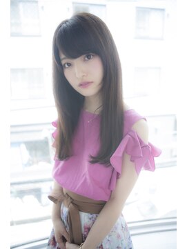 サロンドミルク 原宿(salon de MiLK) 【salon de MiLK 原宿】斜めバング×ハニーヘア