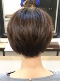 丸みシルエットショートボブ