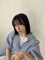 ヘアーアンドメイク エクリ 不動前店(Hair&Make equri)&nbsp;透けバング×清楚カジュアルなボブ