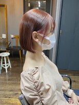 【丸みボブ/インナーカラーピンク/恵比寿/20代/30代/40代/50代】