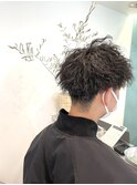 ツイストパーマで簡単セット