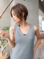 エースハバナ 渋谷(1 HAVANA)&nbsp;ヌーディカラー/前下がりボブ/小顔ヘア/大人ボブ