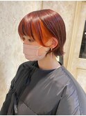 *オレンジ×インナーカラー*
