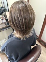 ライフ 忍ケ丘店(Lyfe)&nbsp;グレーベージュレイヤーロング_マッシュウルフハイライト_406