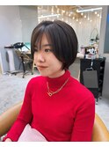 縮毛矯正で叶える！横浜で広がりを抑えた大人美人ショートボブ！