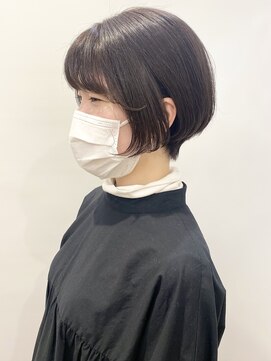 モリオフロムロンドン 松戸店(Morio from London) 【松戸　石山】丸みショートボブ前下がりショート透明感