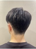 爽やかツーブロ刈り上げストレートサラ毛マッシュ