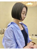 スニュウ(snuw)&nbsp;似合わせカットボブ小顔カットオリーブグレージュ