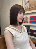 【MINX 土屋】ぷつっと顎下ボブ×縮毛矯正