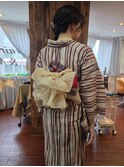 サイド編みおろしヘア