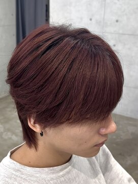 エデアンホンテン メンズサロン(EDEAN 本店 (旧:EDEAN 上通)) 熊本メンズカット MEN'S HAIR ウルフ シースルー ワインレッド