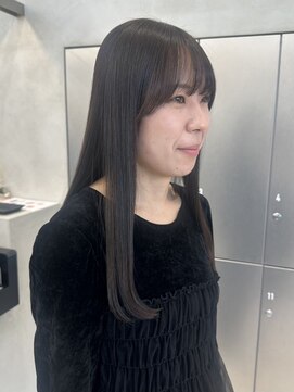 透明感赤み消しオリーブカラー/髪質改善