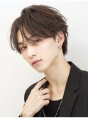 ニュアンスアップバングショート毛流れセンターパート