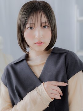 モッズヘア 越谷(mod's hair) 艶髪ダークグレージュ切りっぱなしミニボブc7越谷20代30代40代