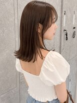 ノア 三宮店(NOA)&nbsp;【NOA】韓国ヘア外ハネストレートグレージュ顔まわりレイヤー