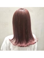 アンド バイ ヘアサロン(AND by hair salon) ピンクベージュカラー