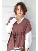 【生駒/田原台nao*c】ひし形シルエット小顔前下がり外ハネボブ