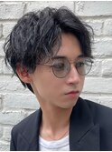 【大人ヘアツイストスパイラルパーマツーブロ波巻きスパイラル】