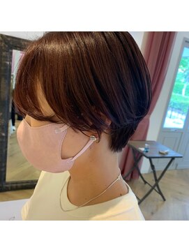 キャパサウス 春日 大野城店(CAPA south) ハンサムショート 顔周りレイヤー チョコレートカラー