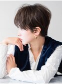 マッシュショート20代30代40代大人可愛い暗髪うる艶髪青山表参道