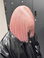 ベレーザ 渋谷(BELEZA)&nbsp;6502ベビーピンク艶髪ハイトーンカラーホワイトピンク韓国ボブ