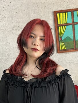 ヘアーデザイン アルエ(HAIR×design ARUE) 【RIKI】END COLOR RED×BLACK