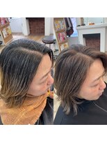 アメリ(Ameri)&nbsp;-Ameri-藤川☆白髪ぼかし【浜町/ショート/ボブ/髪質改善】