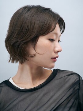 ヘアサロン ガリカ 表参道(hair salon Gallica) 【miko】顔周りレイヤー☆コンパクトミニボブ×ダークグレージュ