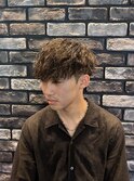 波巻きスパイラルツイストパーママッシュ刈り上げショート