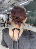 結婚式二次会ヘアアレンジ カチモリヘア 韓国アレンジ