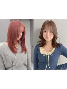 【名鉄岐阜】顔周りカラーで遊び心のあるフェイスフレーミング◎ダメージレスでカラーを思い切りを楽しめる