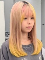 エニフォーイーストハム(Eni for eastham)&nbsp;デザインカラー/ケアブリーチ/ピンク×イエロー