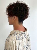 ラギッド 大野城店(RUGGED)&nbsp;ニュアンスパーマ 刈り上げ マッシュ ブラウンカラー 20代