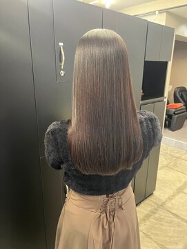 リブロ(LiBro) 美髪ココアベージュ暗めカラーフェミニンロングダークアッシュ