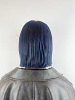 ヘアデザイン アンジェロカフェ(Hair Design Angelo cafe)&nbsp;ディープブルー/切りっぱなしボブ/20代30代