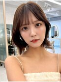 八幡山レイヤーカット韓国ダブルカラー顔周り前髪カットボブ