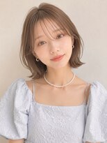 ノア 三宮店(NOA)&nbsp;【NOA】韓国くびれボブシースルーバングミルクティーベージュ