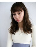 《AWESOME》 ベージュカラー × 小顔 ラウンドバング ふわミディ