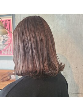 キーン 立川店(keen) 【keen×武田】ピンクベージュ×切りっぱなしボブ