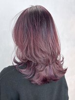 アルバム 池袋(ALBUM) くびれレイヤー_斜めバンググレージュカラーシルキー_ba440282