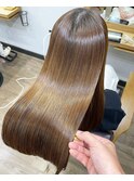 ブリーチ毛の方をトリートメントで艶髪に変身