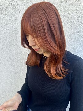 グリ(GURI) ☆ブリーチなし☆大人なビタミンカラー☆くすみオレンジ
