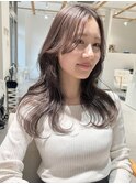 福井 大和田 韓国ヘア ミルクティーグレージュ 透明感カラー