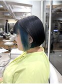 【ボブ×インナーカラー】