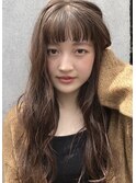 前髪あり×ゆるふわウェーブ