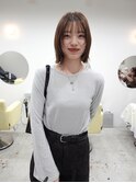 顔まわりレイヤーの外ハネボブ