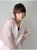 愛されショート　春カラー　ピンクブラウン