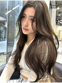 レイヤーカット ロングレイヤー フェイスレイヤー かきあげヘア