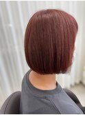 白髪ぼかしピンク系ベージュ